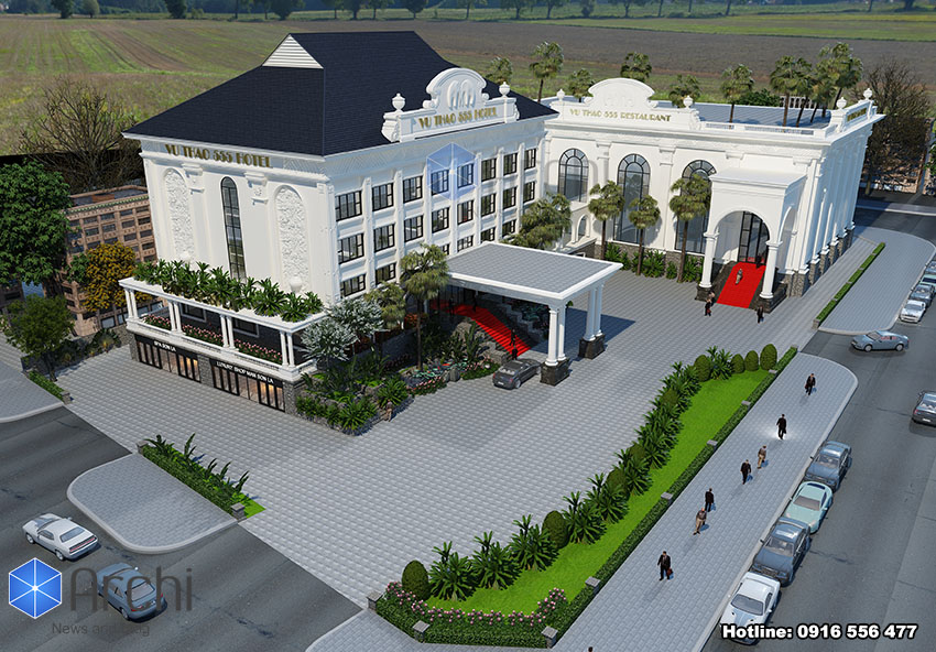 Thiết kế khách sạn nhà hàng 5 tầng đạt chuẩn 4 sao tại Sơn La - KSSL MS50